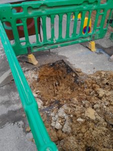 Hole dug in Worsley Road in search for water leak
