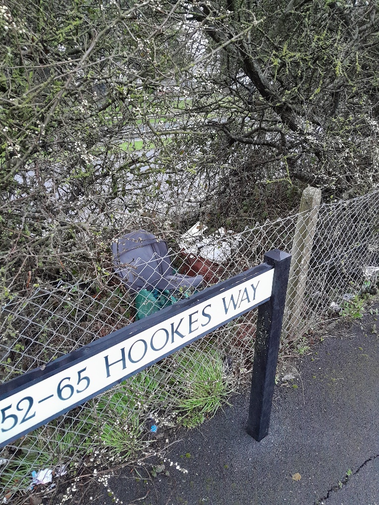 Fly-tipping off Hookes Way